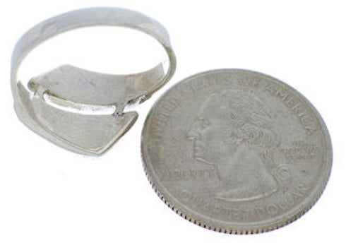 Turquoise Multicolor Inlay Sterling Silver Ring Size 7-3/4 VX36348